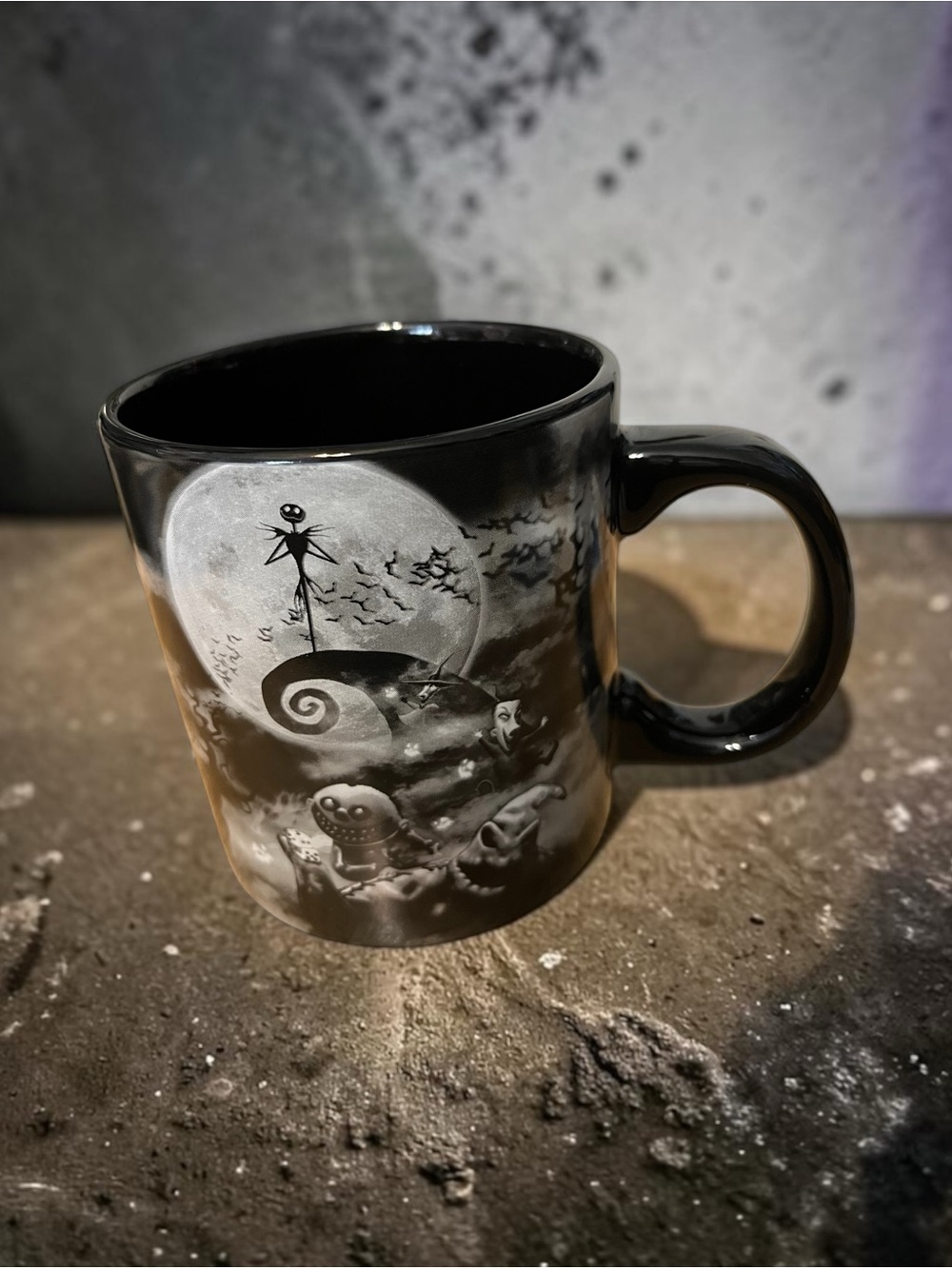 Disney Black & White The Nightmare Before Christmas Ceramic Large Mug